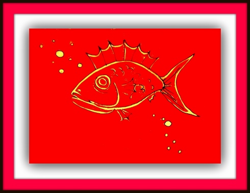 red fish framed